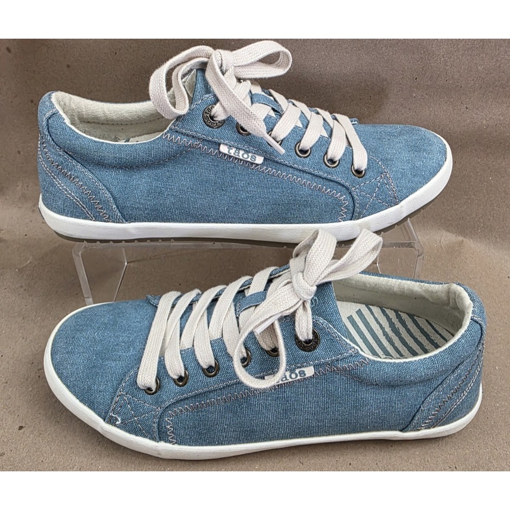 Taos (Sz 8) Star STA-12844 Blue Lace Up Canvas Sneaker Shoes Womens